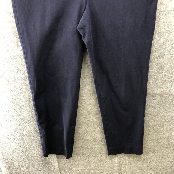 Talbots Chatham Ankle Pants Womens Size 16 Navy Blue Flat Front Slim Skinny - Picture 4 of 11